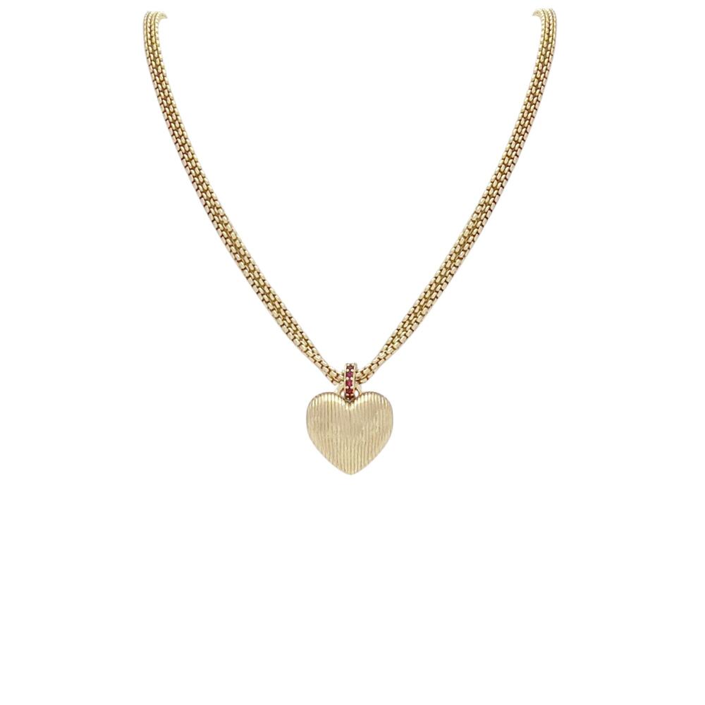 ROXANNE ASSOULIN The Textured Heart Necklace - Picture 6 of 10